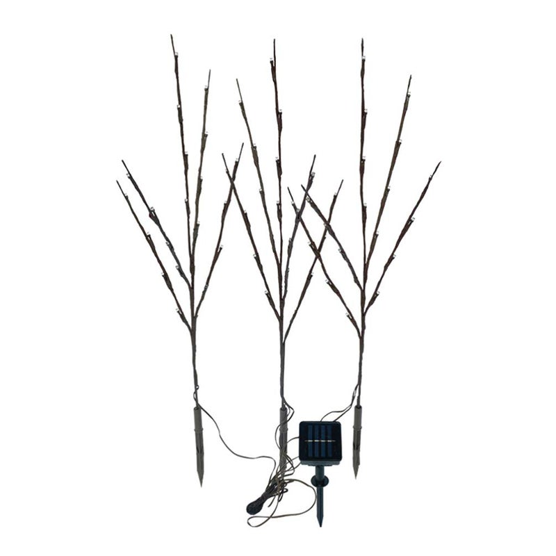 Uonlytech 60 LEDs Solar Powered Artificial Branch Lights Twig Lights Lighted Willow Branch for Christmas Thanksgiving Home Party Decoration (Warm Light) - Image 1